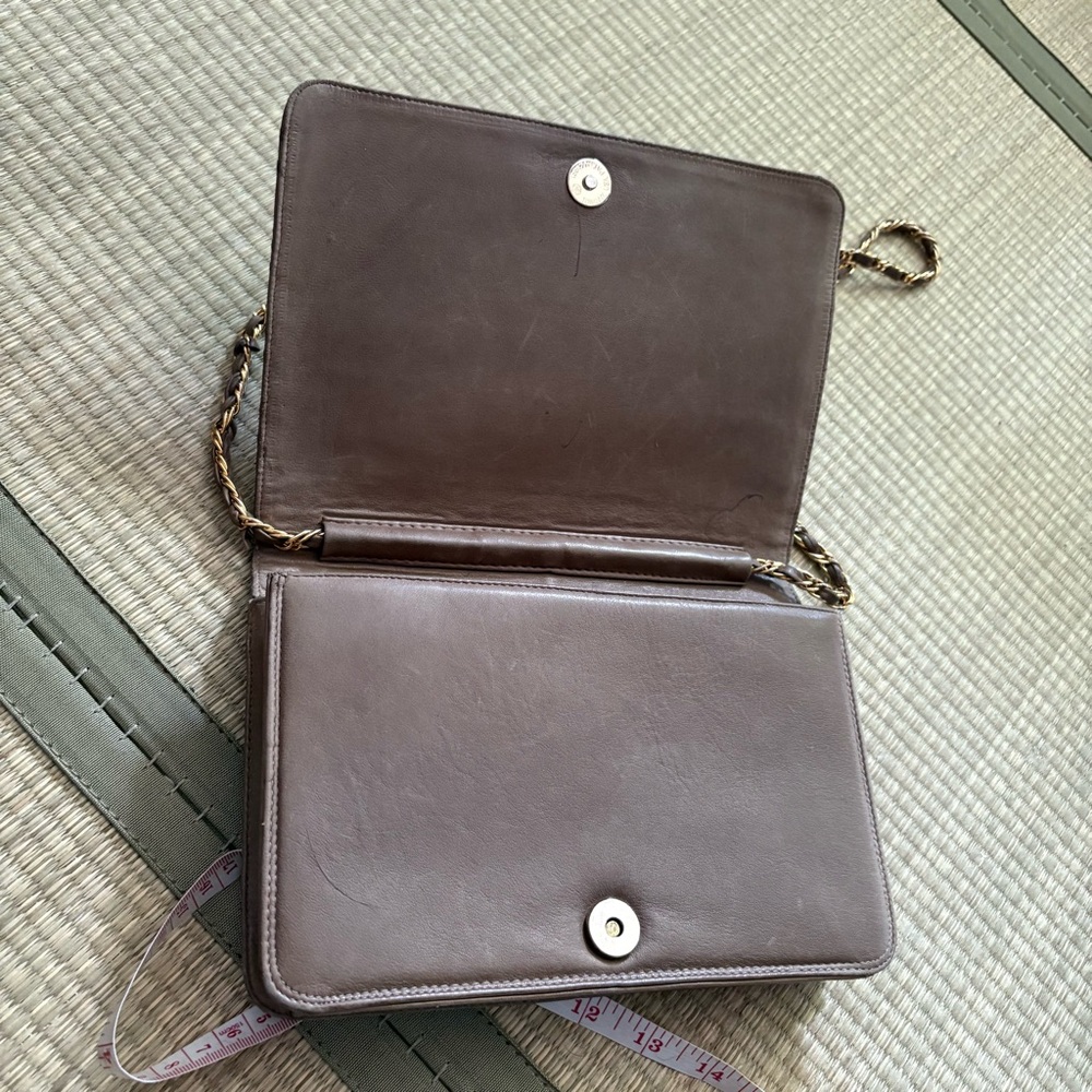 Jay Herbert Brown Chevron Pattern Shoulder Bag - image 6